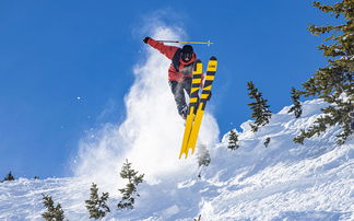 Skifahrer mit Line Ski 