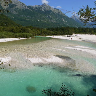 The Soca with its crystal clear water