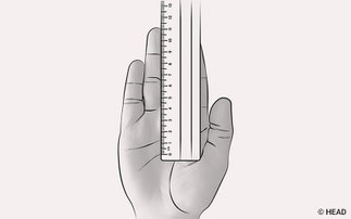 Erklärung messen der Handfläche