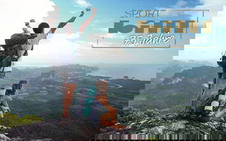 Wanderer am Gipfel angekommen