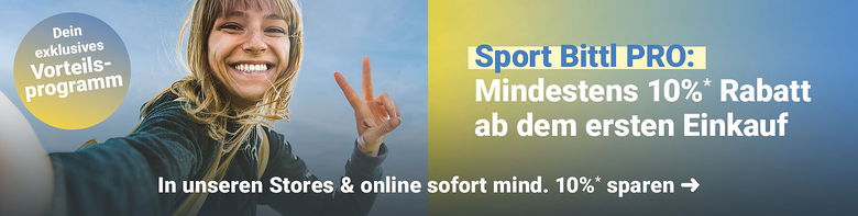 Kundenkarte: Dein exklusives Vorteilsprogramm Sport Bittl PRO 10%* Rabatt ab dem ersten Einkauf!