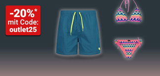 Einstieg Bademode: -20%* mit Code: outlet25