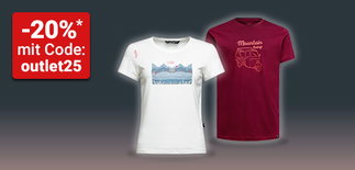 Einstieg Outdoor T-Shirts: -20%* mit Code: outlet25