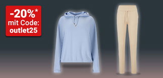 Einstieg Sport- & Loungewear : -20%* mit Code: outlet25