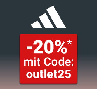 Einstieg: Adidas -20%* mit Code: outlet25