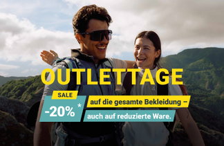 *  auf die gesamte Bekleidung -  auch auf reduzierte Ware.  OUTLETTAGE SALE  -20%