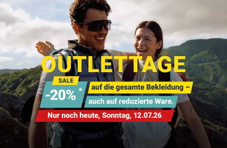 *  auf die gesamte Bekleidung -  auch auf reduzierte Ware.  OUTLETTAGE SALE  -20%