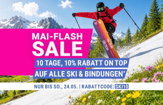 Sale 10 Tage 10% Rabatt on Top auf alle Ski & Bindungen
