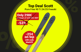 Top Deal Pure Free 90 Ti 24/25 Freeski. Only 398€ instead of 829,95€ RRP & -25€ on top with code black25
