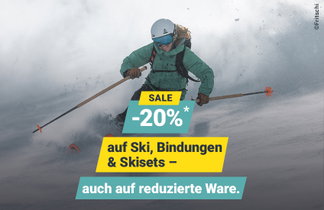 -20% auf Ski, Bindungen & Skisets