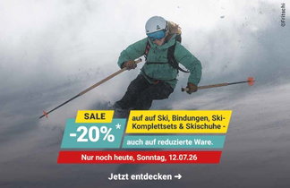 -20% auf Ski, Bindungen & Skisets
